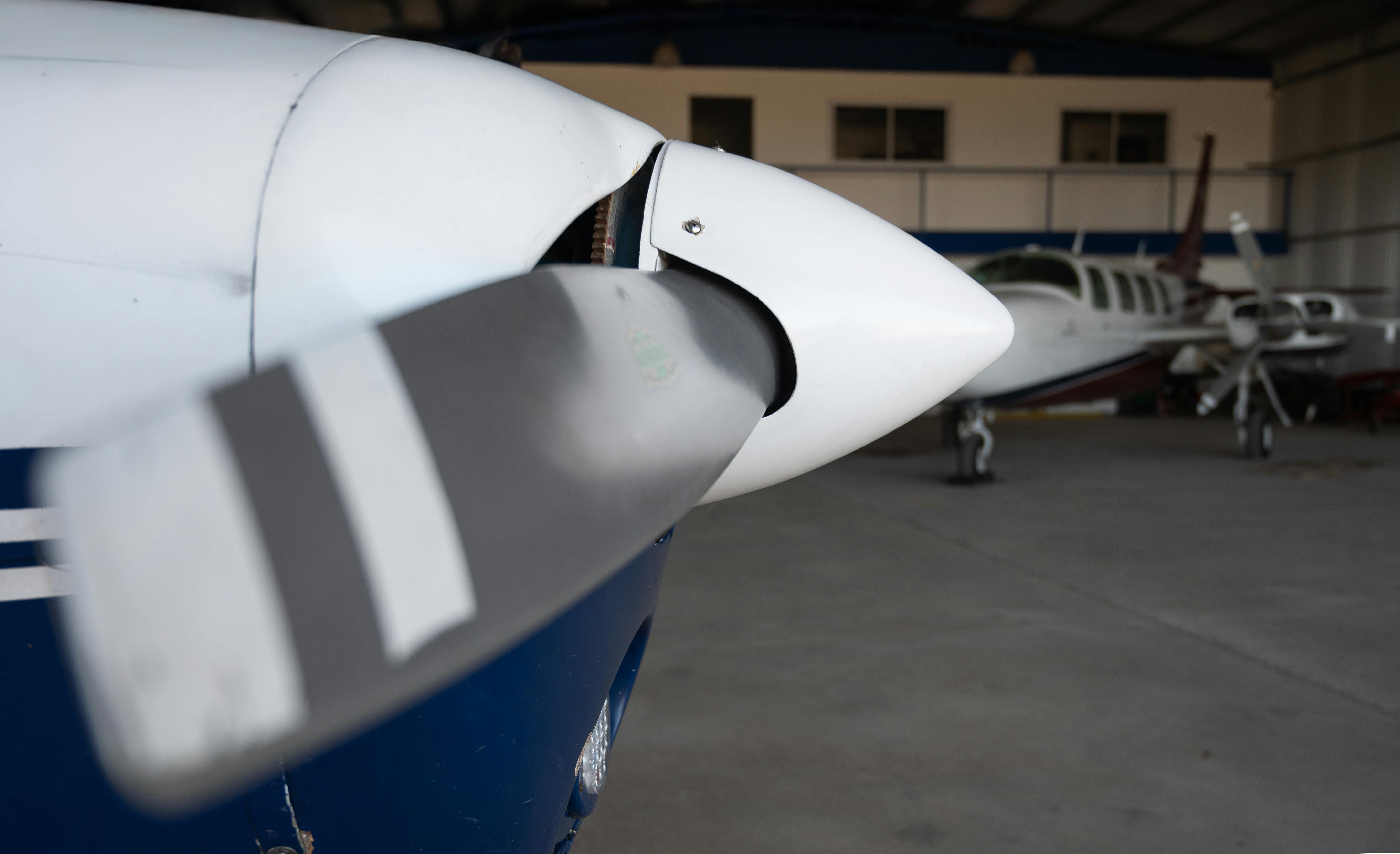 Aircraft in hangar, FBO services